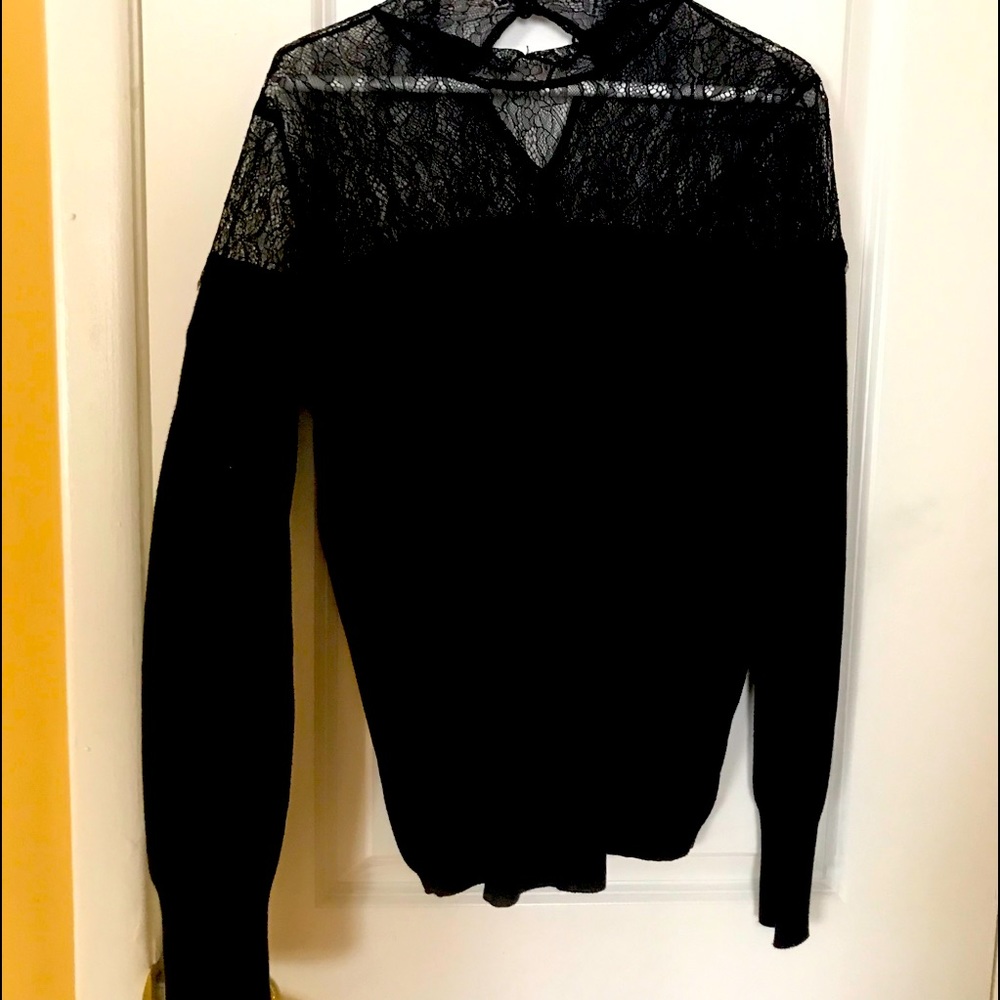 Jennifer Lopez Black Lace sweater